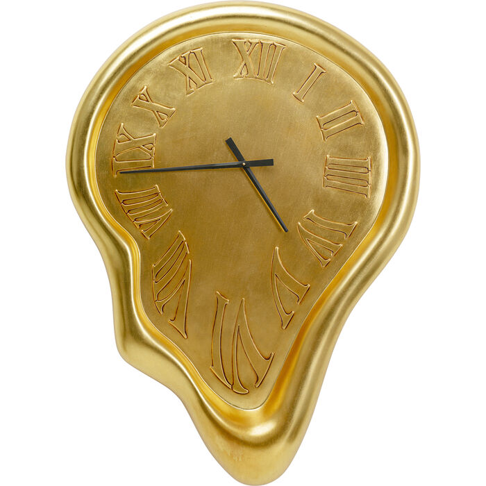 Wall Clock Big Drop Gold 