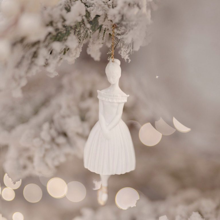 Ballerina Christmas Ornament (Golden Lustre)