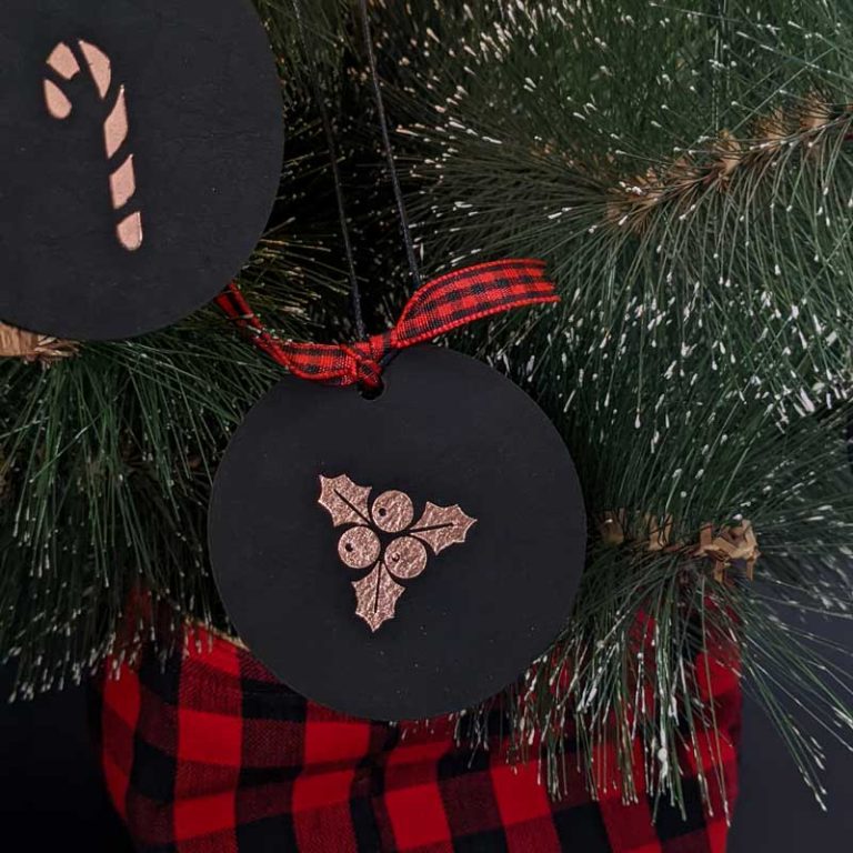 Leather Christmas Tree Ornaments
