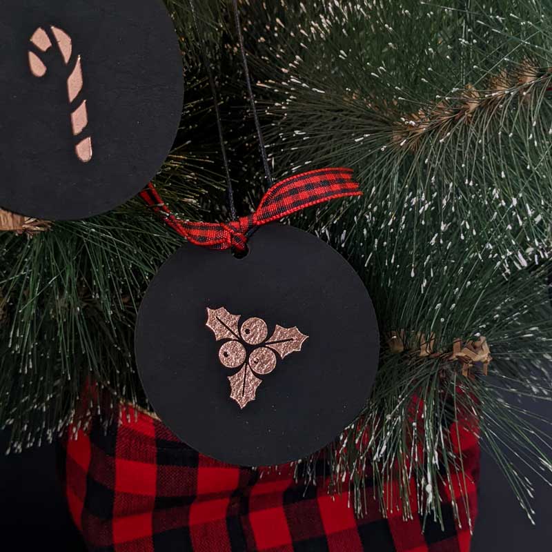Leather Christmas Tree Ornaments