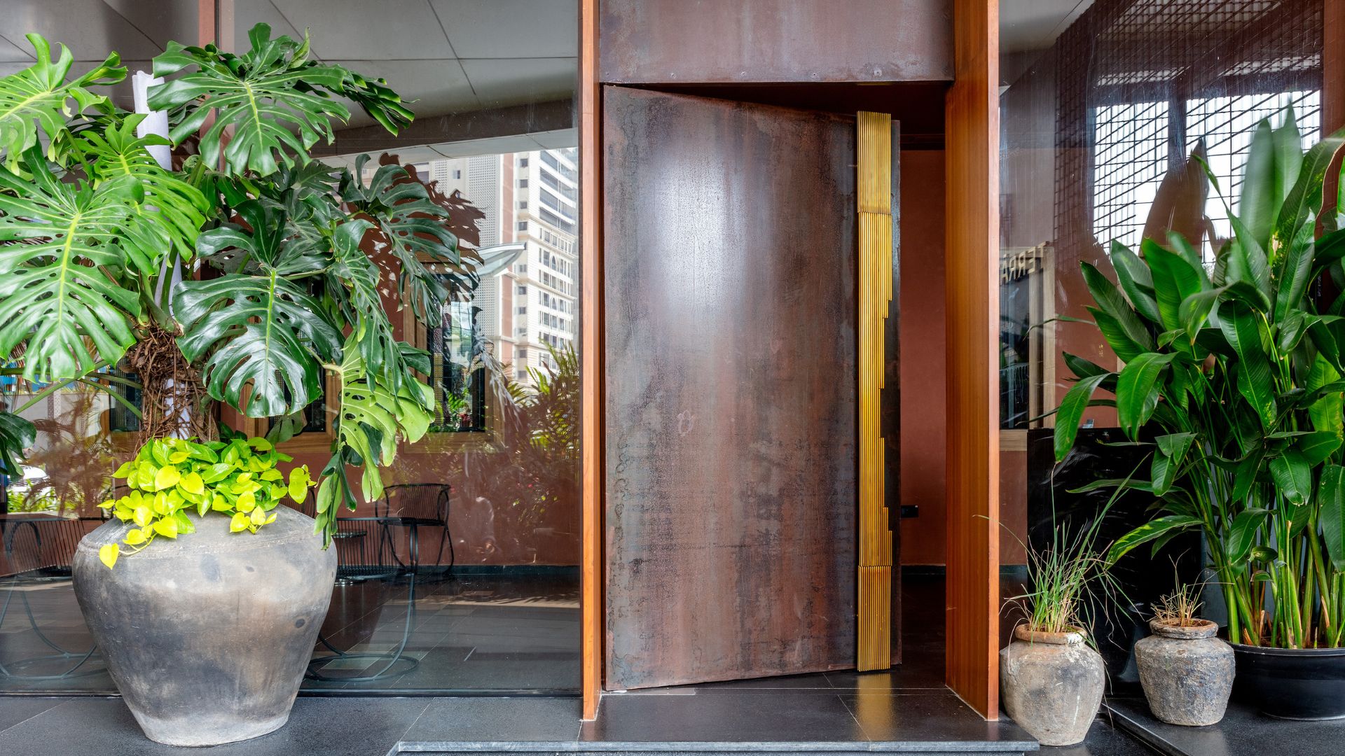 Entrance to the restaurant; Photography by Pankaj Anand