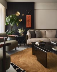 The armchairs are from And More Stories and even the centre table is from Ditre Italia through And More Stories. The rug is from Hearty Muse, decor from Cotton and Satins and nicobar and metallic artwork is by Hitesh Gilder; Photography by Yadnyesh Joshi