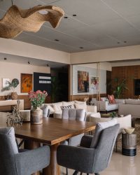 The formal living room looks over the informal living room; Styling by Parthavi Patel, Photography by Ishita Sitwala